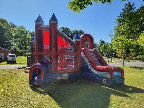 Patriotic Red,White&Blue Bounce house combo
